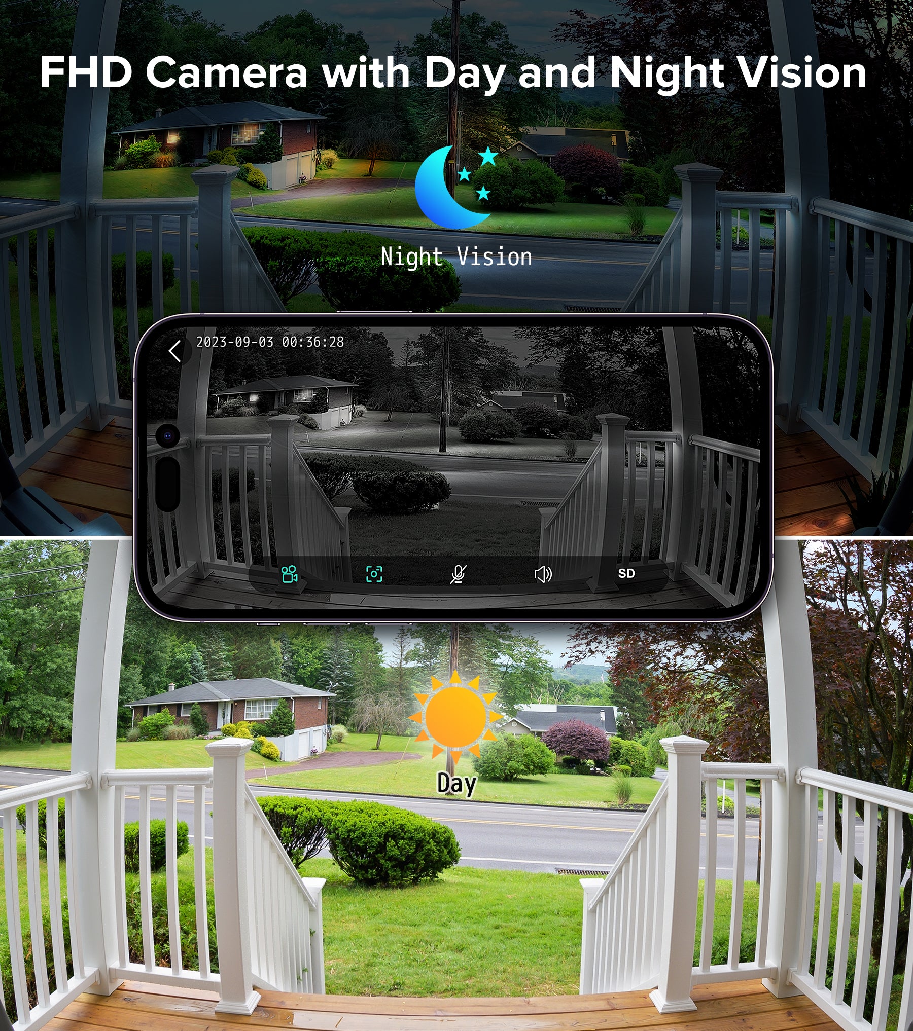 Ankway 2.4GHz Wifi Video Doorbell With Camera - 2K FHD Camera With Chime, PIR Detection, Night Vision, 2-Way Audio, Multi-Angle Mounting Bracket, Waterproof, Battery Powered, SD & Cloud Storage