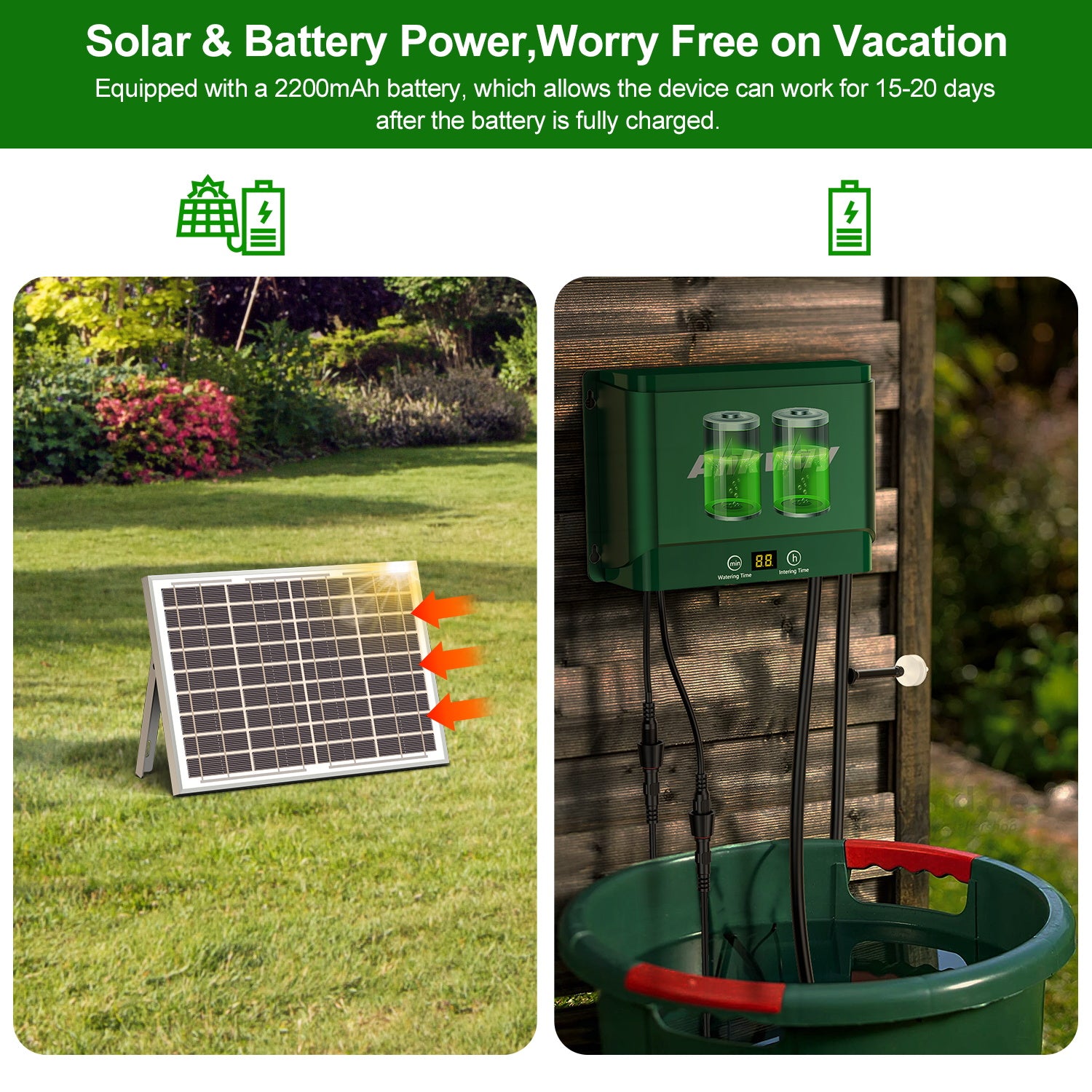 Solar-Powered Drip Irrigation Kit for Effortless Gardening | Multi-Timing Modes | Supports 30 Pots