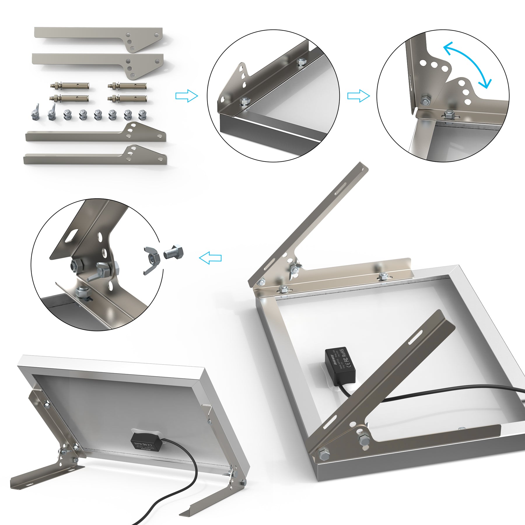 10W Solar Fountain Pump with Solar Panel Outdoor Fountain Pump Kit for Small Pond