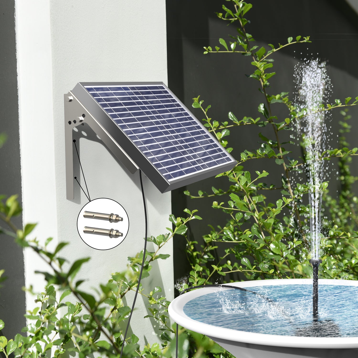 10W Solar Fountain Pump with Solar Panel Outdoor Fountain Pump Kit for Small Pond