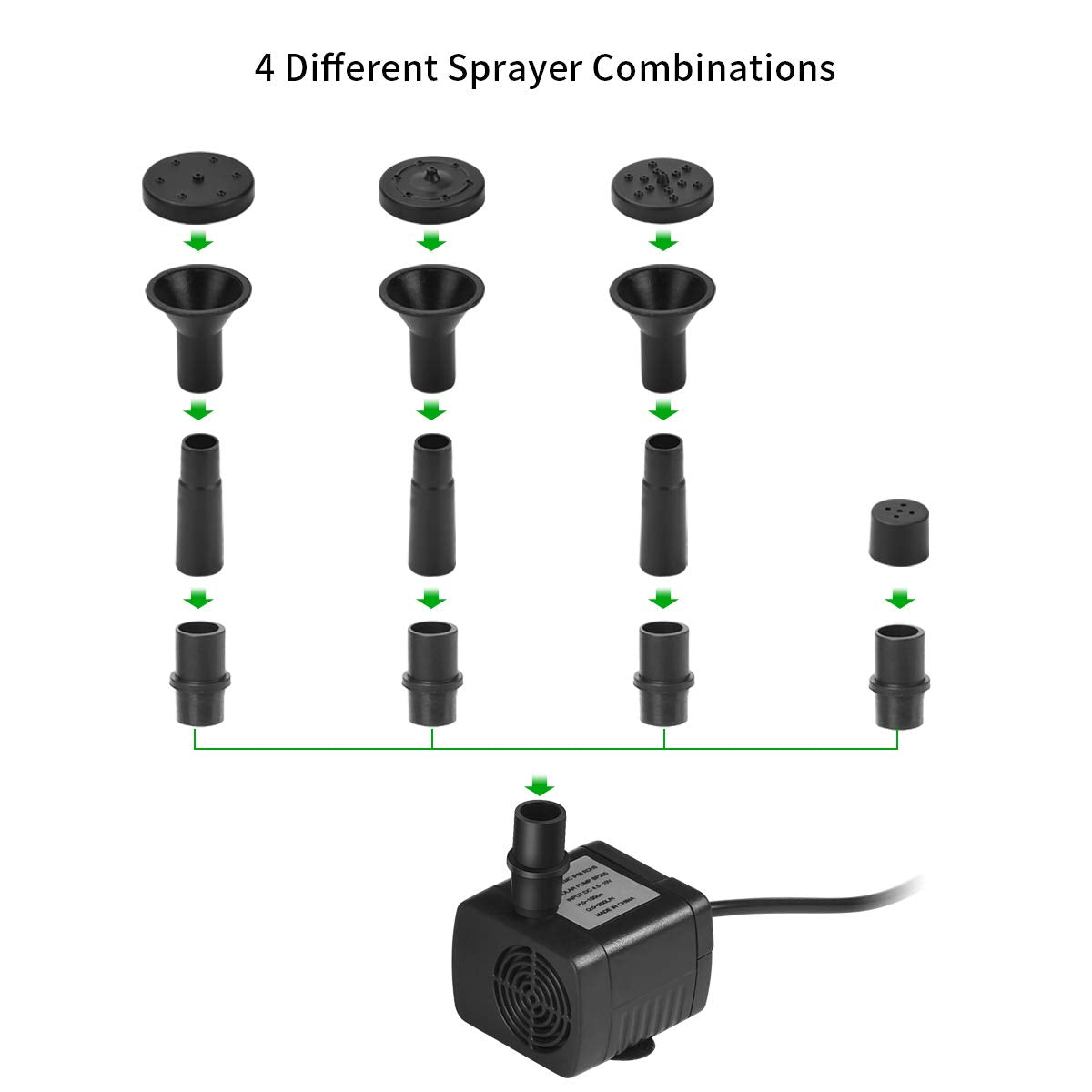 Ankway 4 Water Styles Solar Fountain Pump for Outdoor