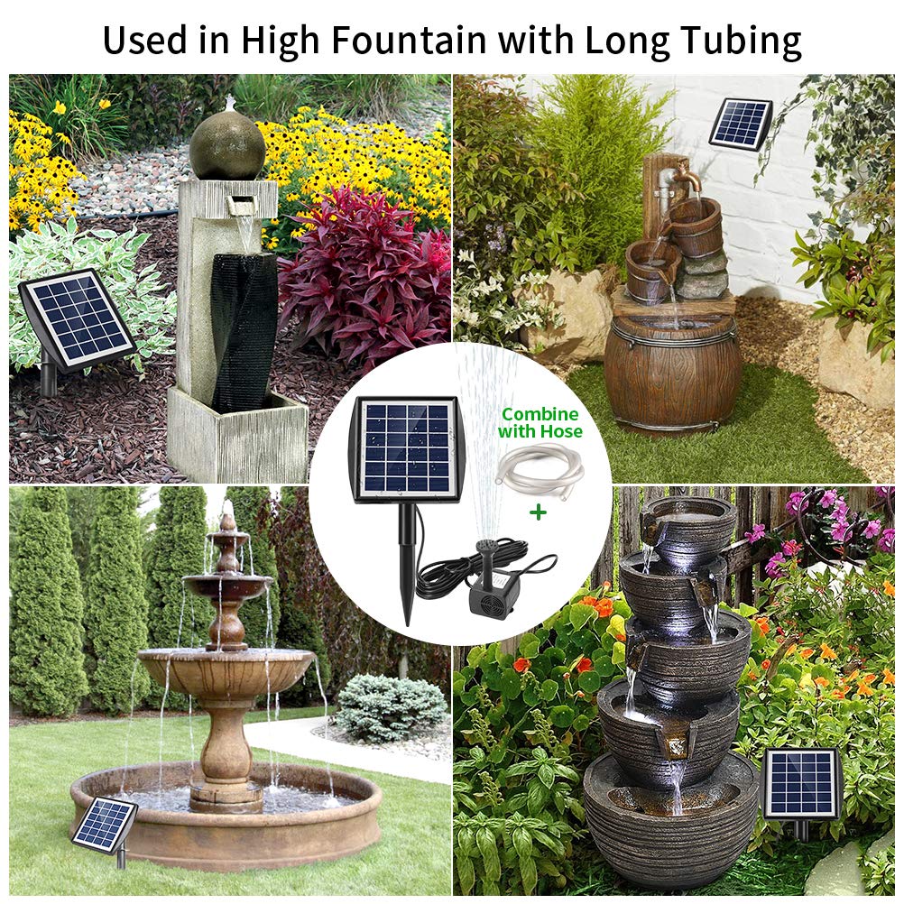 Ankway Solar Water Fountain Pump 2 Pack Solar Powered Pump Kit
