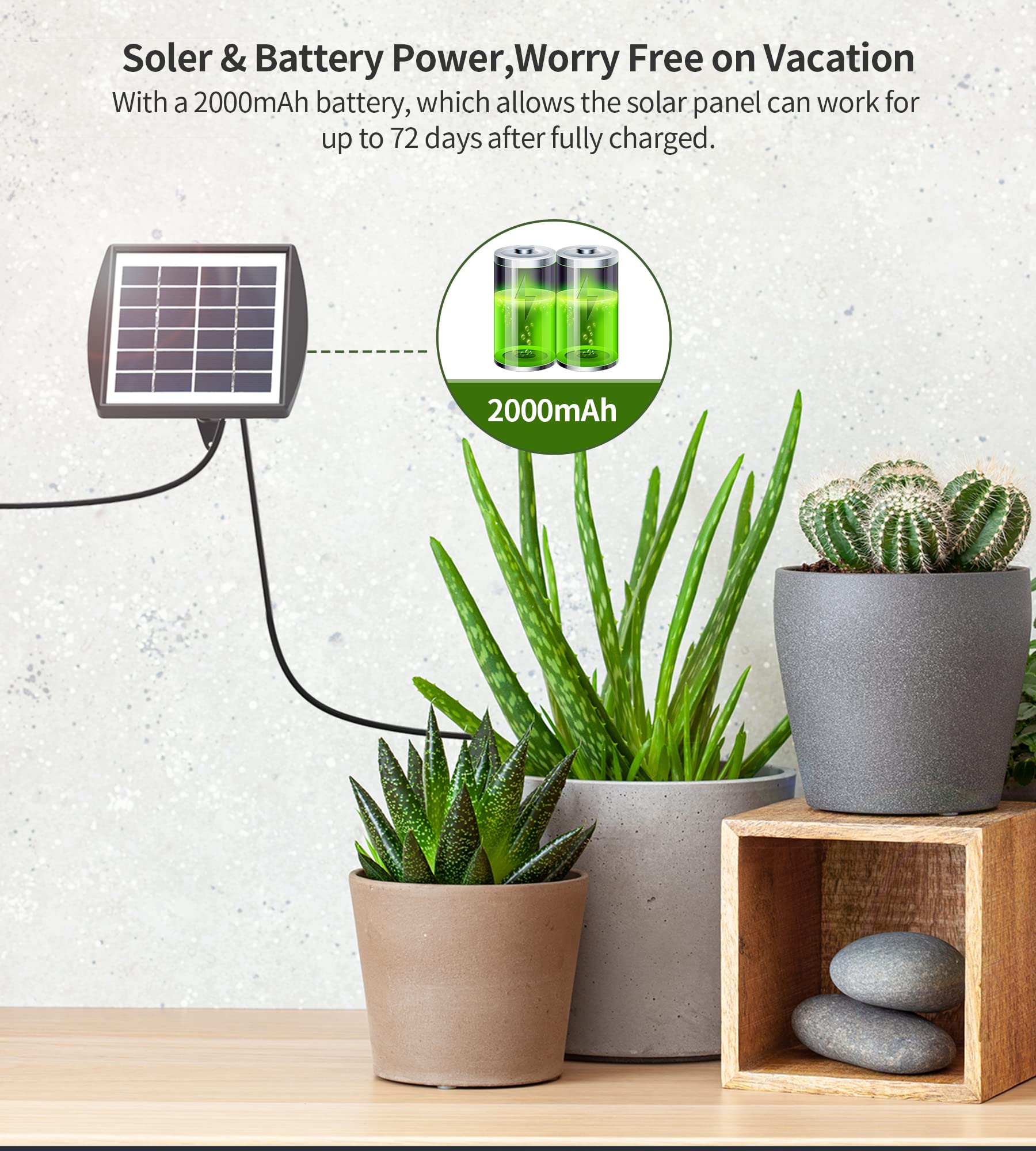 Solar Drip Automatic Watering System for Potted Plants 49.9FT