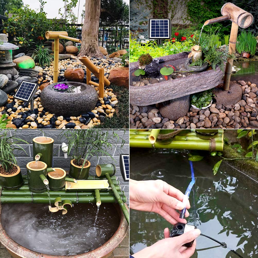 Ankway Solar Water Fountain Pump 2 Pack Solar Powered Pump Kit