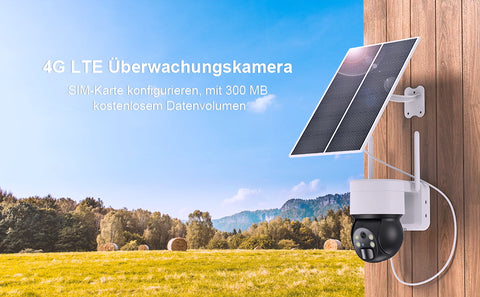 Ankway 4G LTE Surveillance Camera Outdoor Battery with SIM Card, 2K Wireless Surveillance Camera Solar with Colour Night Vision, PIR Person Detection, Siren/White Light Alarm, 355°/90° Pan Tilt, 2-Way