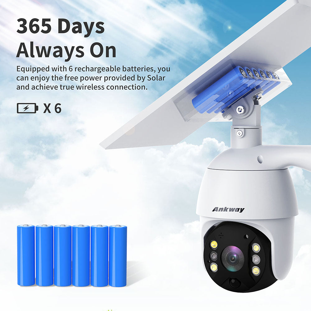 Ankway Camera Surveillance WiFi Exterieure sans Fil, Camera